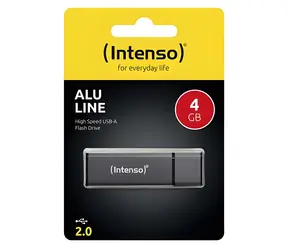 INTENSO Alu Line czarny / Pendrive / 4 GB / USB 2.0