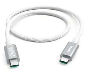 HAMA USB-C biały / Kabel do ładowania i transmisji danych / 240 W / 1,5 m / 5 Gbit/s