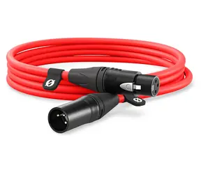 Rode XLR3M- R czerwony / kabel audio XLR / 3 m