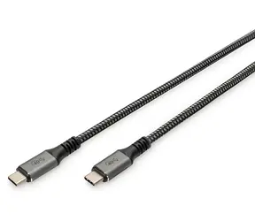 Digitus USB-C czarno-szary / kabel USB-C do USB-C / USB4 Gen 3x2 40 Gb/s / PD 3.1 240 W / 1 m