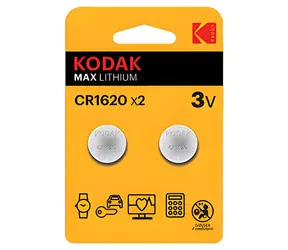 Kodak MAX / Bateria litowa CR1620 / 2 szt. / 3 V / blister