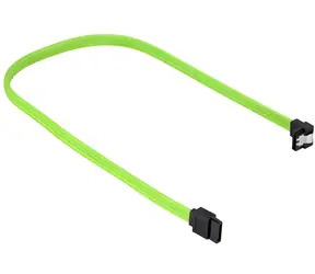 Sharkoon SATA III zielony / Kabel / Kątowy 90° / 30 cm