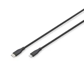 Digitus czarny / Kabel do ładowania i transmisji danych / USB-C - Lightning / MFI / PD 60W / 1 m