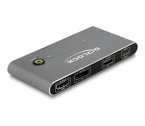 Przełącznik KVM DeLock USB-C na HDMI i DisplayPort / 8K MST / USB 2.0