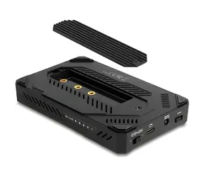 DeLock 42020 czarny / Zewnętrzna obudowa do dysków M.2 NVMe i 2,5" SATA / USB-C 3.2 Gen 2, 10 Gb/s / Funkcja klonowania