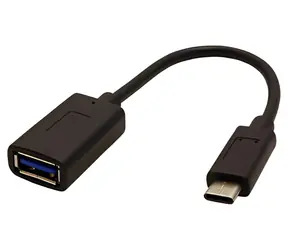 Neutralle OTG cable USB-C - USB-A black / USB adapter / USB-C male - USB-A female / 0.15 m / USB 3.1