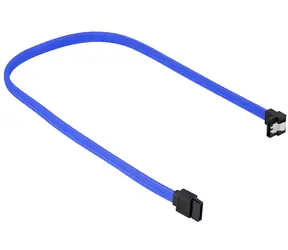 Sharkoon SATA III niebieski / Kabel / Kątowy 90° / 30 cm