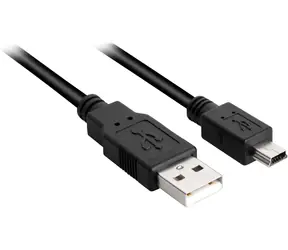 Sharkoon USB-A - mini USB-B czarny / Kabel połączeniowy / USB 2.0 / 0,5 m