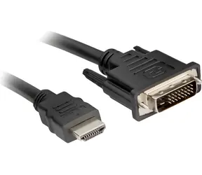 Sharkoon HDMI - DVI-D 24+1 czarny / Kabel / 5m / maks. 3840×2400px