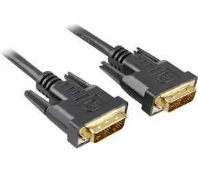 Sharkoon DVI-D 24+1 czarny / Kabel / DVI-D - DVI-D / Dual Link / 2 m