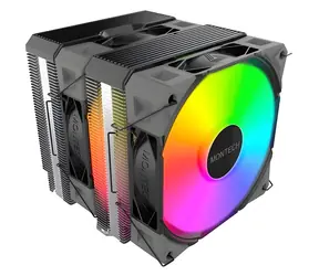 Montech NX600 ARGB czarny / Chłodzenie procesora / Podwójna wieża / 2x 120 mm / ARGB / Intel + AMD