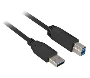 Sharkoon USB-A (M) - USB-B (M) 5 m czarny / kabel USB / USB 3.2 Gen 1 / 5 Gbps