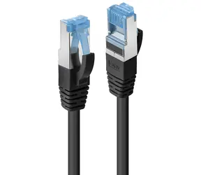 Lindy Cat6a S/FTP 5m czarny / Kabel krosowy / RJ45-RJ45 / PoE+ / Snagless