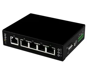 Przełącznik przemysłowy StarTech 5- Port Gigabit / Przełącznik / Niezarządzany / 5x RJ45 Gigabit / -40 do 75 °C / obudowa metalowa