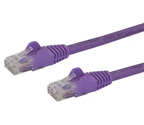 StarTech CAT6 UTP 1 m fioletowy / Kabel krosowy / RJ-45 / Snagless / PoE