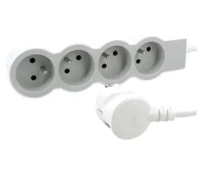 Przedłużacz Legrand Standard biały/jasnoszary / Przedłużacz / 4X gniazdo / 3 m
