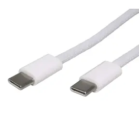 Kabel USB-C Value - USB-C biały / Kabel danych / 60 W / 1 m