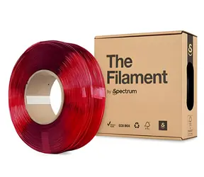 Filament ReFill PETG czerwony transparentny / Filament do druku / 1,75 mm / 1 kg