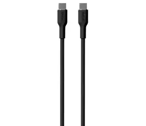 Puro Soft czarny / kabel USB-C do USB-C / 60 W / 1,5 m