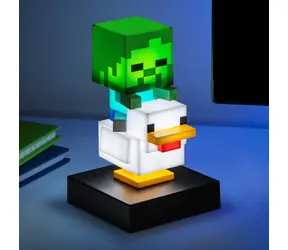 Lampa stołowa Paladone Icon Light Chicken Jockey Minecraft / 11 cm / 2 baterie AAA