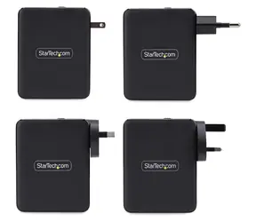 StarTech 140 W GaN czarny / Ładowarka sieciowa / 3 x USB-C / 1 x USB-A / Power Delivery