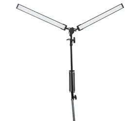 Platinet PDLD20 Flexy czarna / Lampa LED / 20W / 500 lm / 2800-6000K / ściemnialna / klips / 2 ramiona