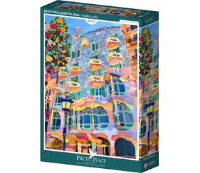 Puzzle Pieces & Peace Piękna Barcelona / 1000 elementów / 47,8 x 69 cm