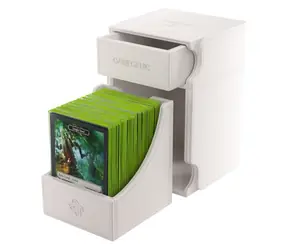 Pudełko na karty GAMEGENIC Watchtower 100+ XL białe / Pojemność 100 kart w podwójnych paczkach / Przegródka na akcesoria