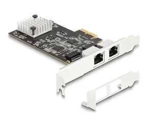 Karta DeLock PCI Express 2x RJ45 LAN 5Gbit/s / Karta sieciowa / PCIe x2 / NBASE-T / Wake on LAN