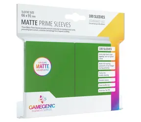 Koszulki na karty GAMEGENIC Prime Matte Green / 66x91 mm / 100 szt. / Polipropylen