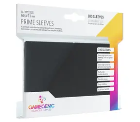 Koszulki na karty GAMEGENIC Prime czarne / 66x91 mm / 100 szt.