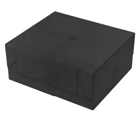 GAMEGENIC Games Lair 600+ pudełko na karty czarne / 600 kart / magnetyczna tacka na kostki / przegroda akrylowa
