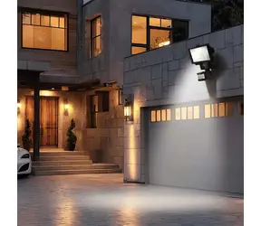 Maclean MCE442 czarny / Reflektor LED solarny / czujnik ruchu / montaż ścienny / IP44 / 6000K