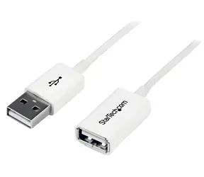 Kabel USB 2.0 StarTech A (M) - A (F) 1m biały / Przedłużacz / 480 Mbit/s