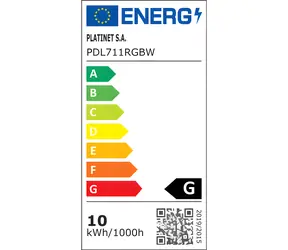 Platinet PDL711RGBW biała / lampa LED / 6 W / 300 lm / 3000-6500 K / ładowanie Qi / RGB / zegar