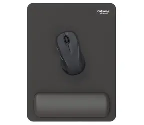 Fellowes BREYTA XL czarna / Podkładka pod mysz i nadgarstek / Wyściółka silikonowa / Microban / 280 × 210 mm