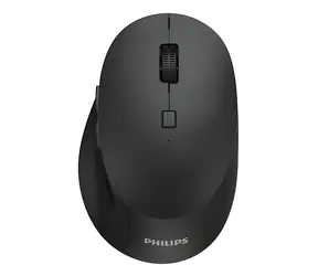 Philips SPK7607B czarna / Mysz bezprzewodowa / ergonomiczna / optyczna / 3200 DPI / 7 przycisków / USB + Bluetooth