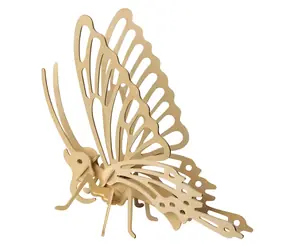 Woodcraft Drewniana układanka 3D Motyl / 15 elementów / od 6 lat / Poziom trudności: niski