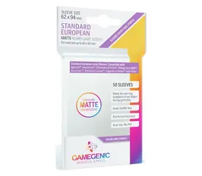 Koszulki na karty GAMEGENIC Standard European 62x94 mm / Matowe / 50 szt. / Polipropylen
