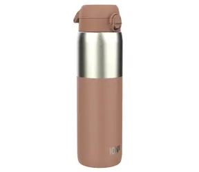 ION8 Szczelna butelka na mus mokka 1200 ml / Stal nierdzewna / Otwieranie jednym dotknięciem / Bez BPA