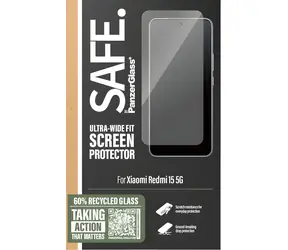 PanzerGlass SAFE czarny / Szkło hartowane / UWF / do XIAOMI Redmi 15 5G / całkowicie klejące
