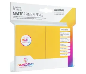 Koszulki na karty GAMEGENIC Prime Matte żółte / 66x91 mm / 100 szt.