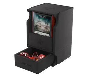 Pudełko na karty GAMEGENIC Watchtower 100+ XL, czarne / Pojemność 100 kart w podwójnych paczkach / Przegródka na akcesoria