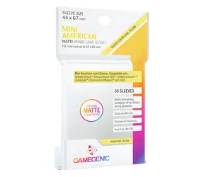 Koszulki na karty GAMEGENIC MATOWE / 44x67 mm / Mini American / 50 szt.