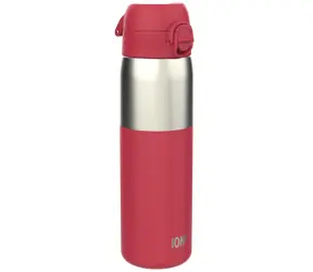 Ion8 Szczelna butelka Viva Magenta 600 ml / Butelka ze stali nierdzewnej / Hermetyczna / Bez BPA