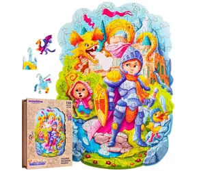 Puzzle dzielnego rycerza / drewniane / 120 elementów / od 7 lat