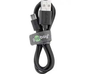Goobay 46800 czarny / Kabel ładujący / USB-A - Micro-USB / 1 m