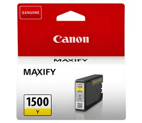 Canon PGI-1500 Y żółty / Oryginalny wkład / 4.5 ml / do MAXIFY MB2050, MB2150, MB2155, MB2350, MB2750, MB2755