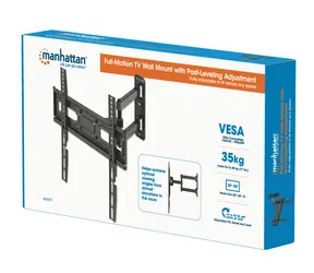 Uchwyt ścienny do telewizora Manhattan FullMotion / obrotowy i pochylany / 32"-55" / nośność 35 kg / VESA 400×400