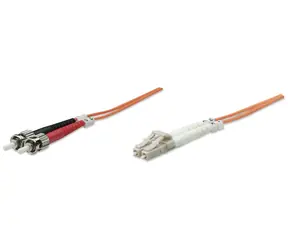 Intellinet LC/ST pomarańczowy / Kabel światłowodowy / Wielomodowy OM2 / 1 m / LSZH